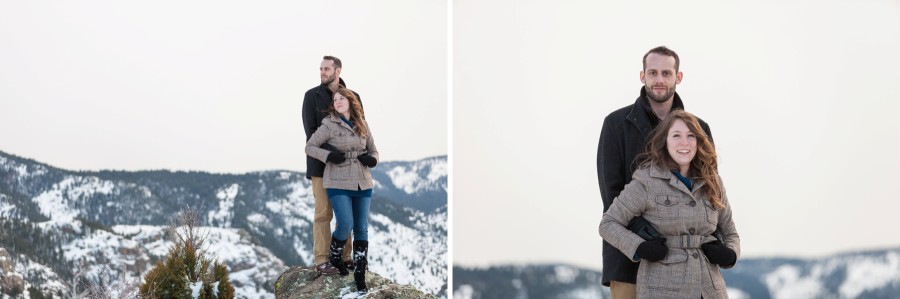 lookout mountain winter engagement