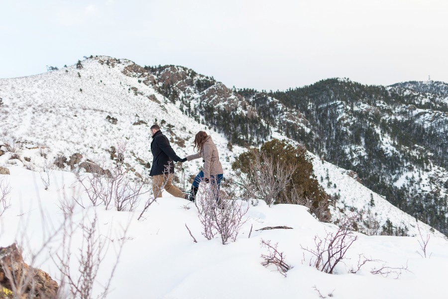 lookout mountain winter engagement