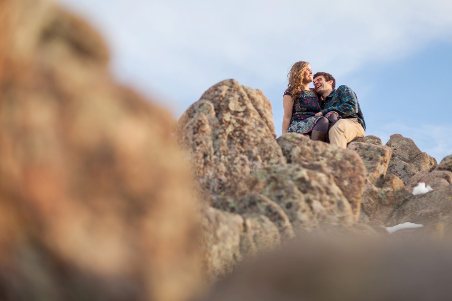 adventurous boulder engagement photos