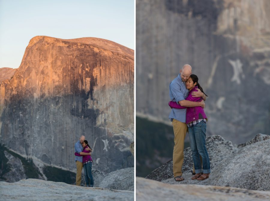 half dome engagement photography