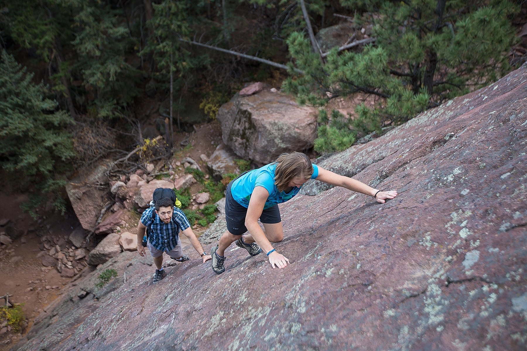 flatirons rock climbing engagement