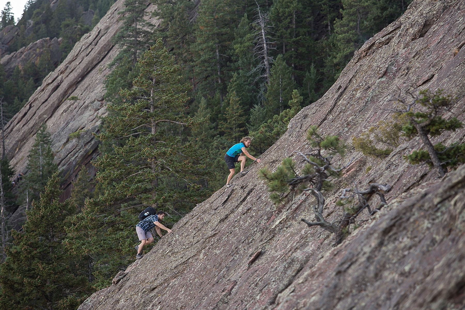 flatirons rock climbing engagement