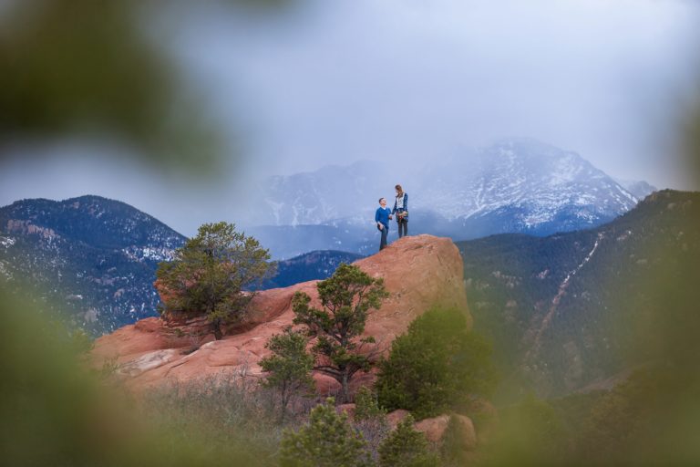Garden of the Gods Engagement | Blue Skies in Colorado