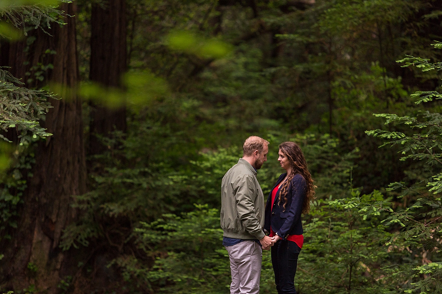 Big Sur Couple Portrait Redwoods