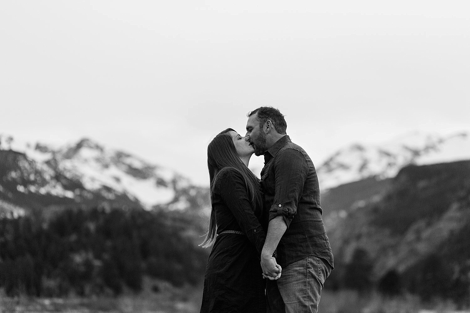 rocky mountain national park engagement photo