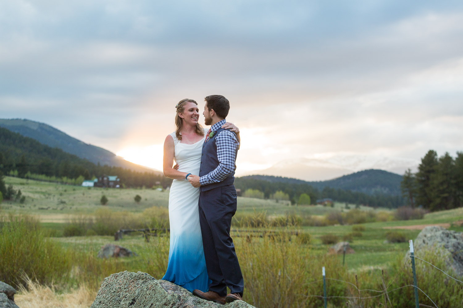 Deer Creek Valley Ranch Wedding Sunset Photos