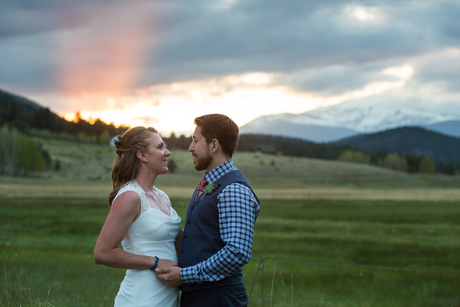 Deer Creek Valley Ranch Wedding Sunset Photos
