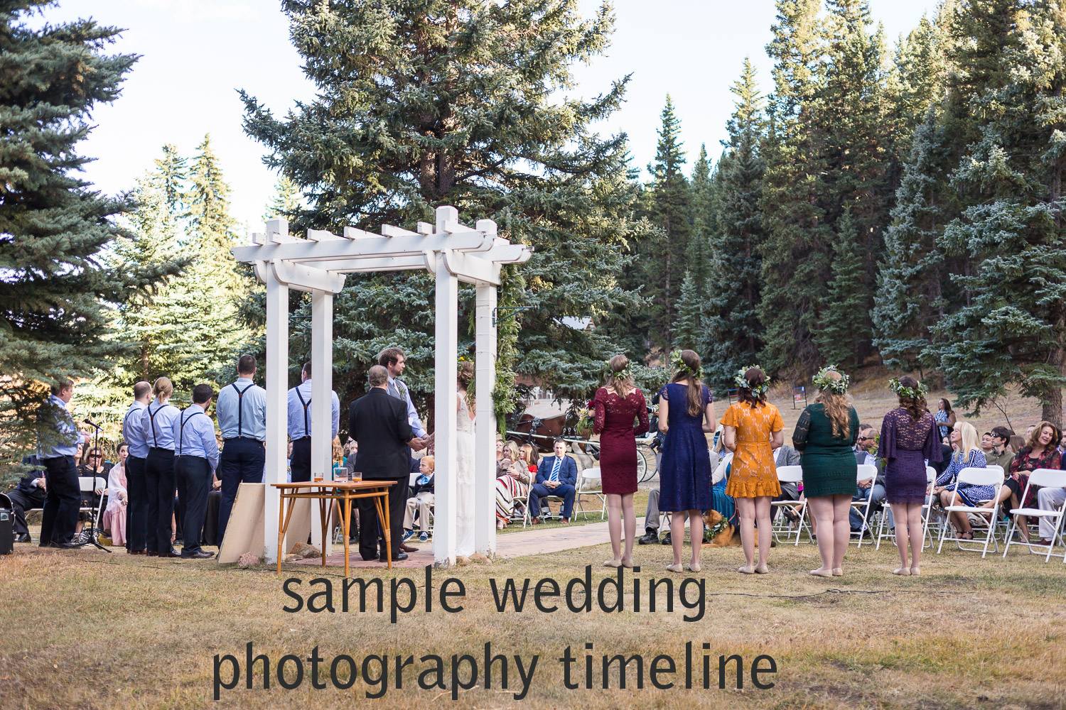sample wedding photography timeline