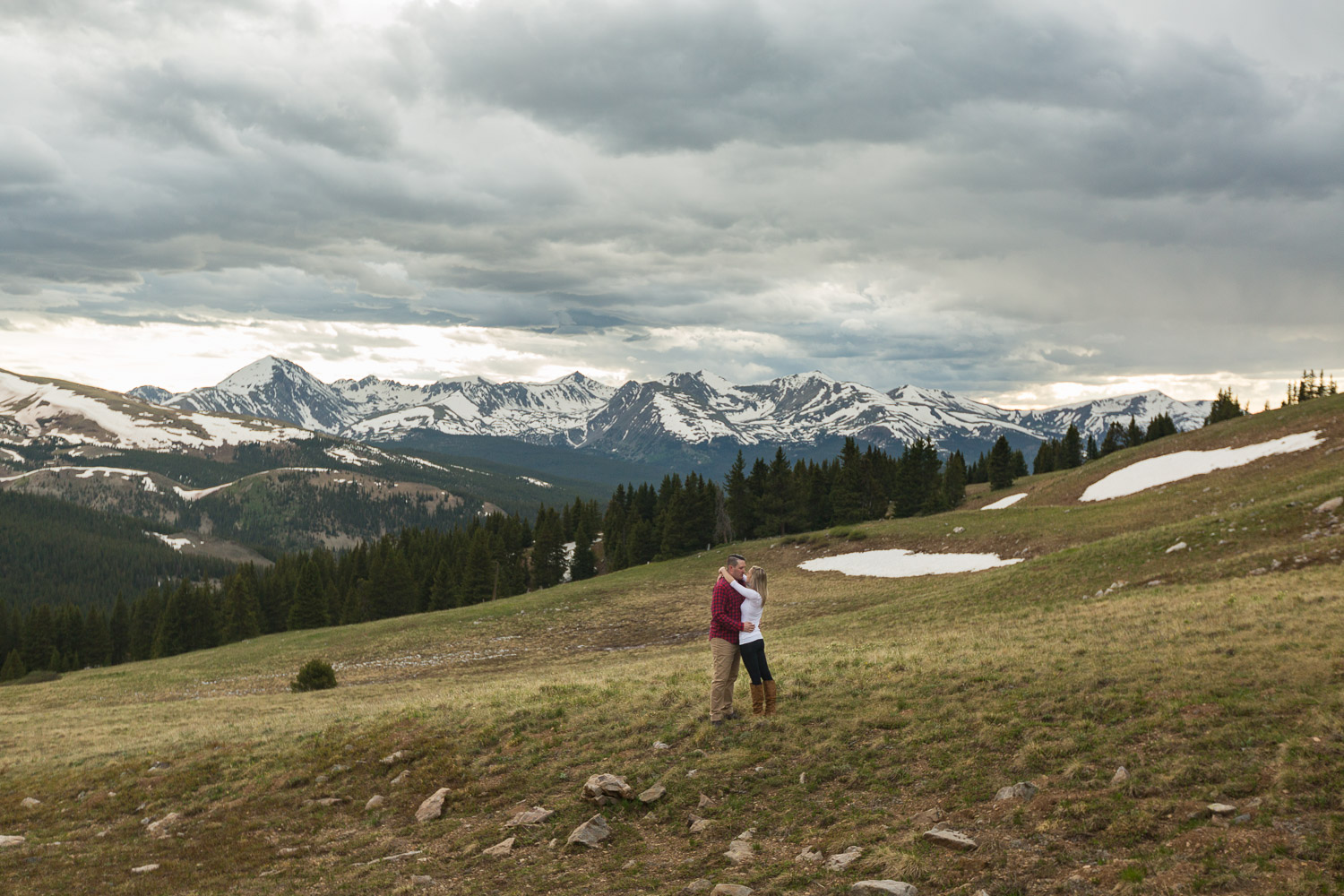 Colorado Mountain Engagement with Mountain Views