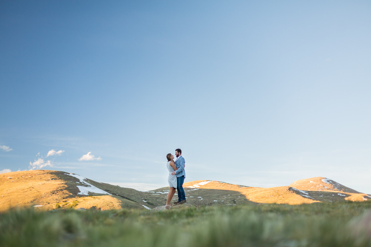 Colorado Mountain Engagement Session with Mountain Views