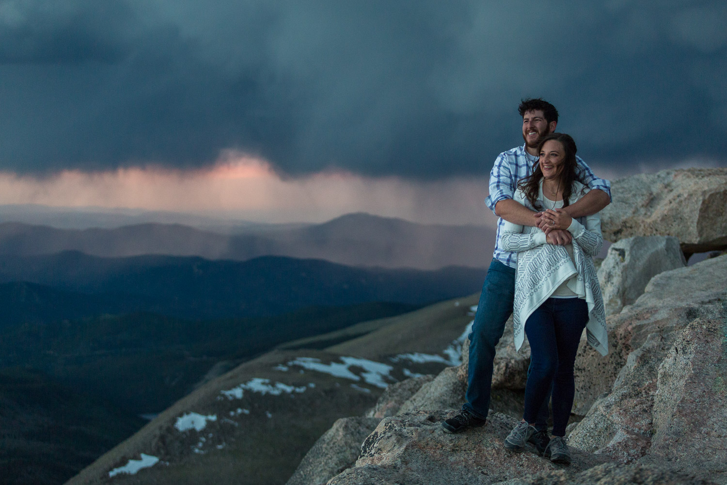 Mt Evans Engagement Session on the Summit