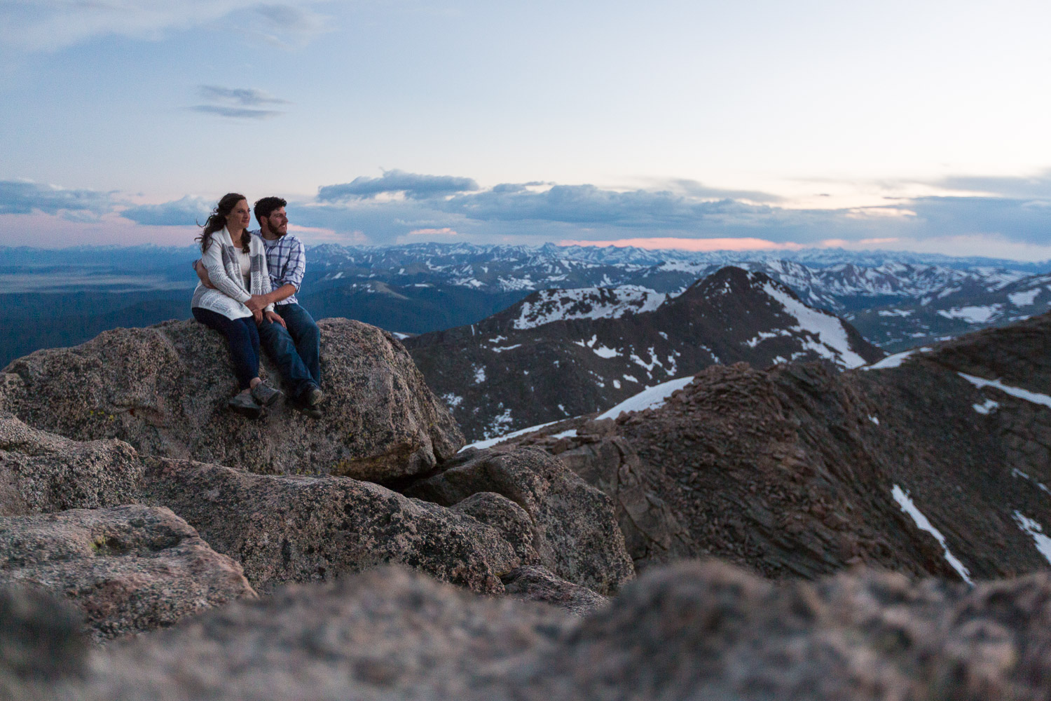 Mt Evans Engagement Session on the Summit