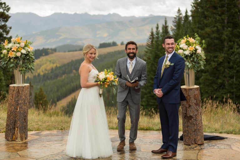 Beaver Creek Wedding Deck Ceremony | Charlotte and Jody