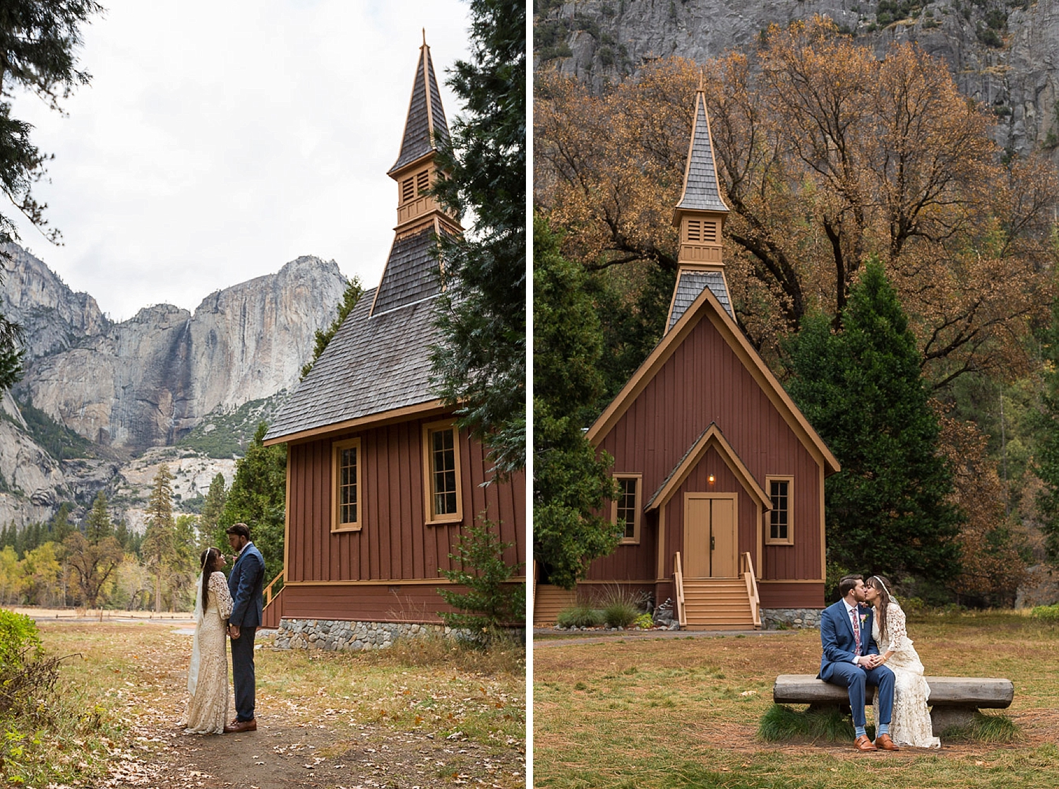 Yosemite Valley Chapel wedding