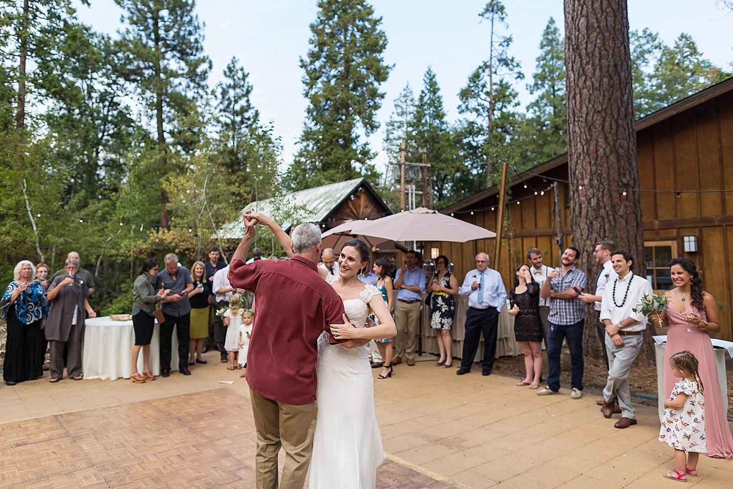 Yosemite Wedding at Evergreen Lodge Father Daughter Dance