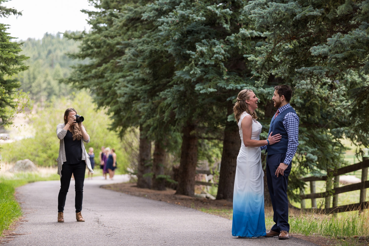 behind the scenes wedding photography conifer colorado