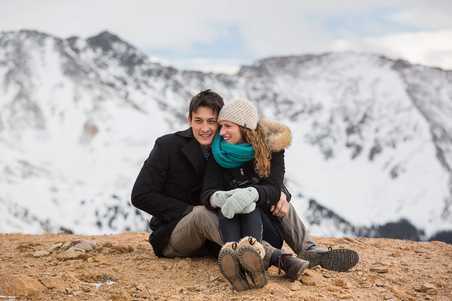 loveland pass colorado engagement photography in winter