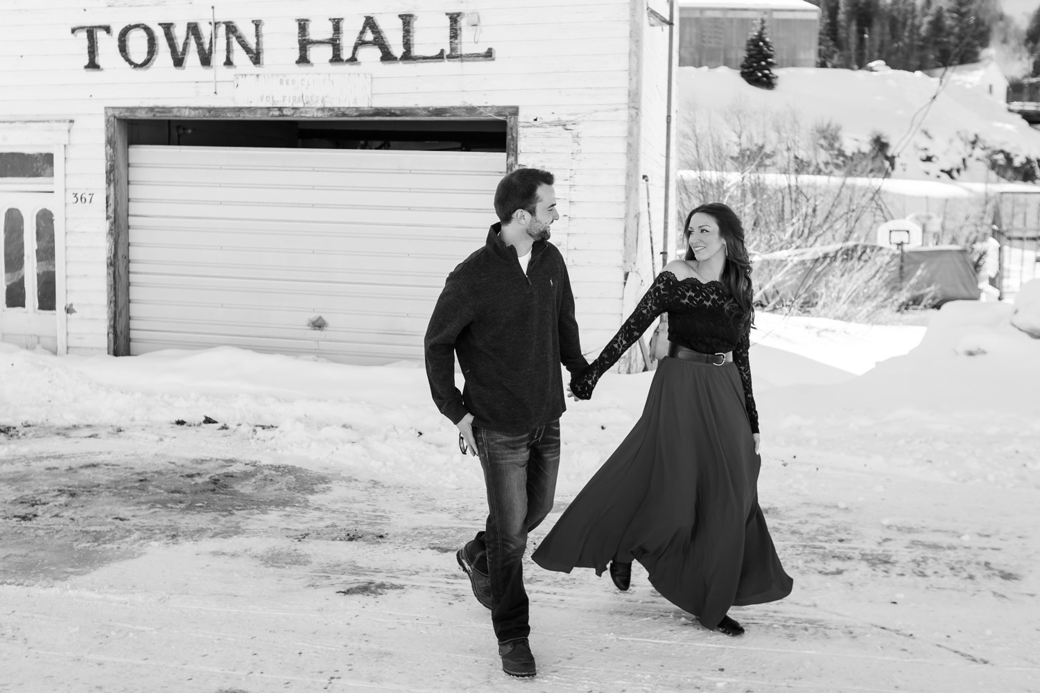 Downtown Red Cliff Engagement Shoot