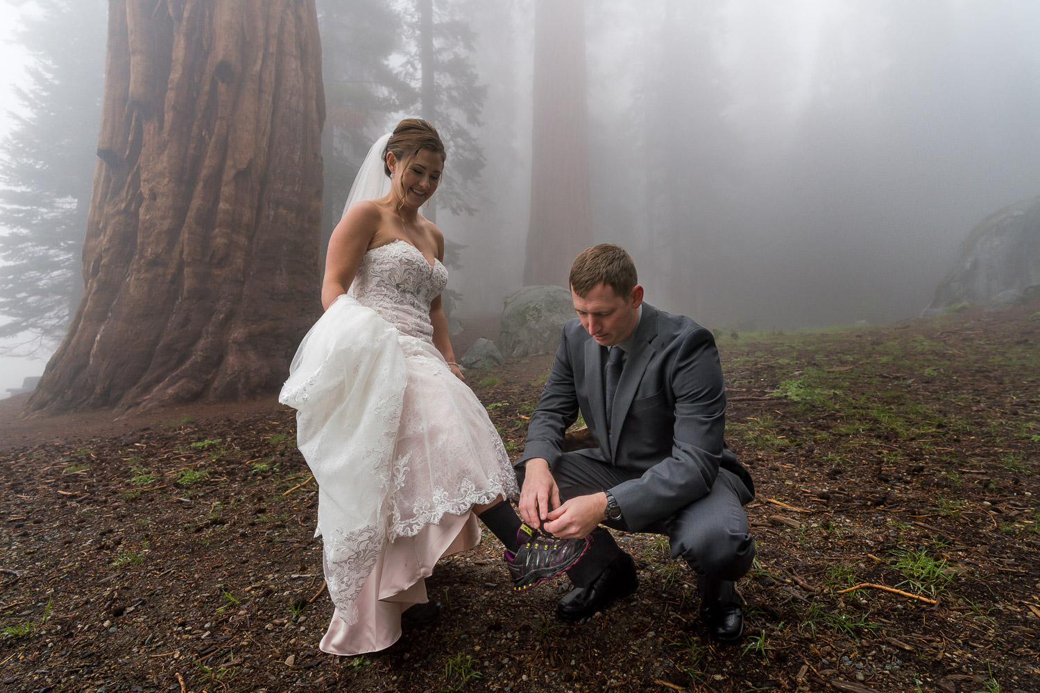 Sequoia National Park Wedding Portraits in Giant Forest
