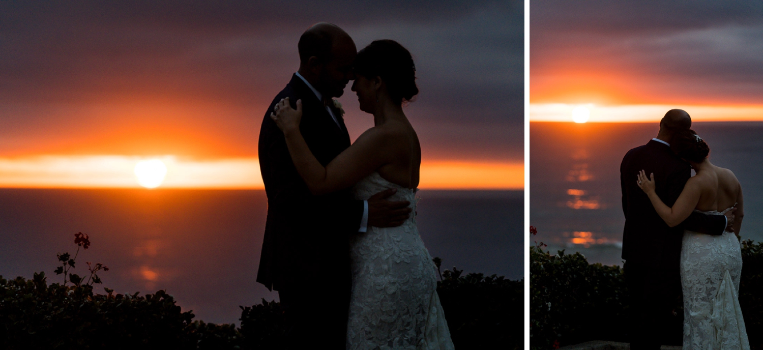 california sunset wedding