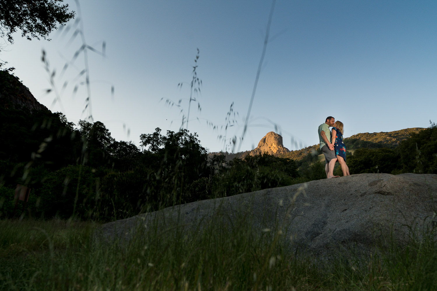 Sequoia National Park Engagement Photos in the oak trees foothills