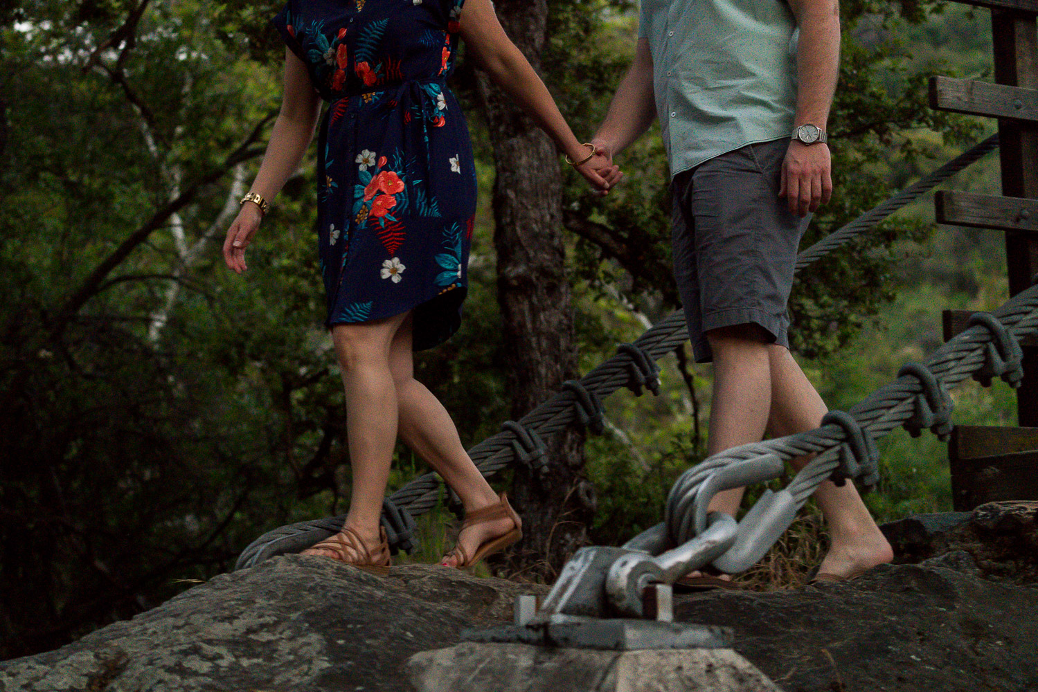 Sequoia National Park Engagement Photos near middle fork of the kaweah
