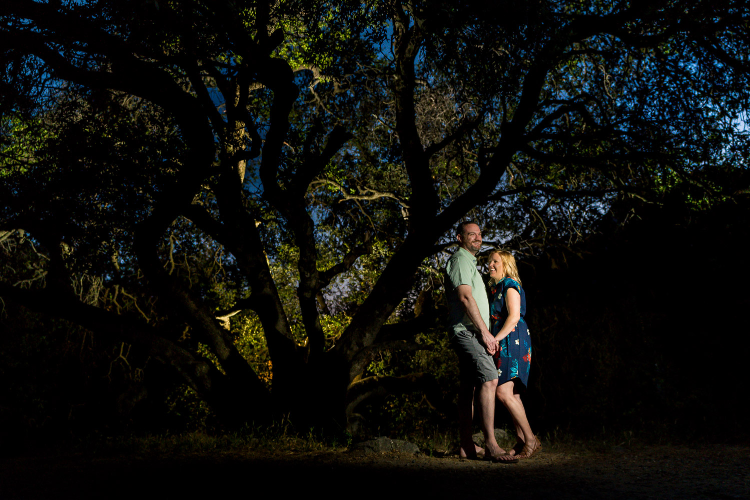 Sequoia National Park Engagement Photos in the oak trees foothills