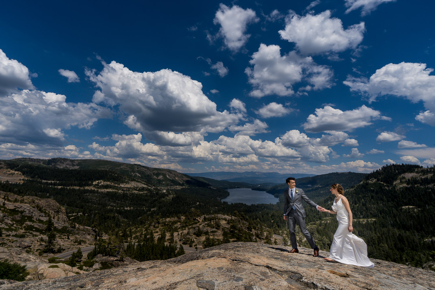 Tahoe Destination Wedding Bride and Groom Portraits