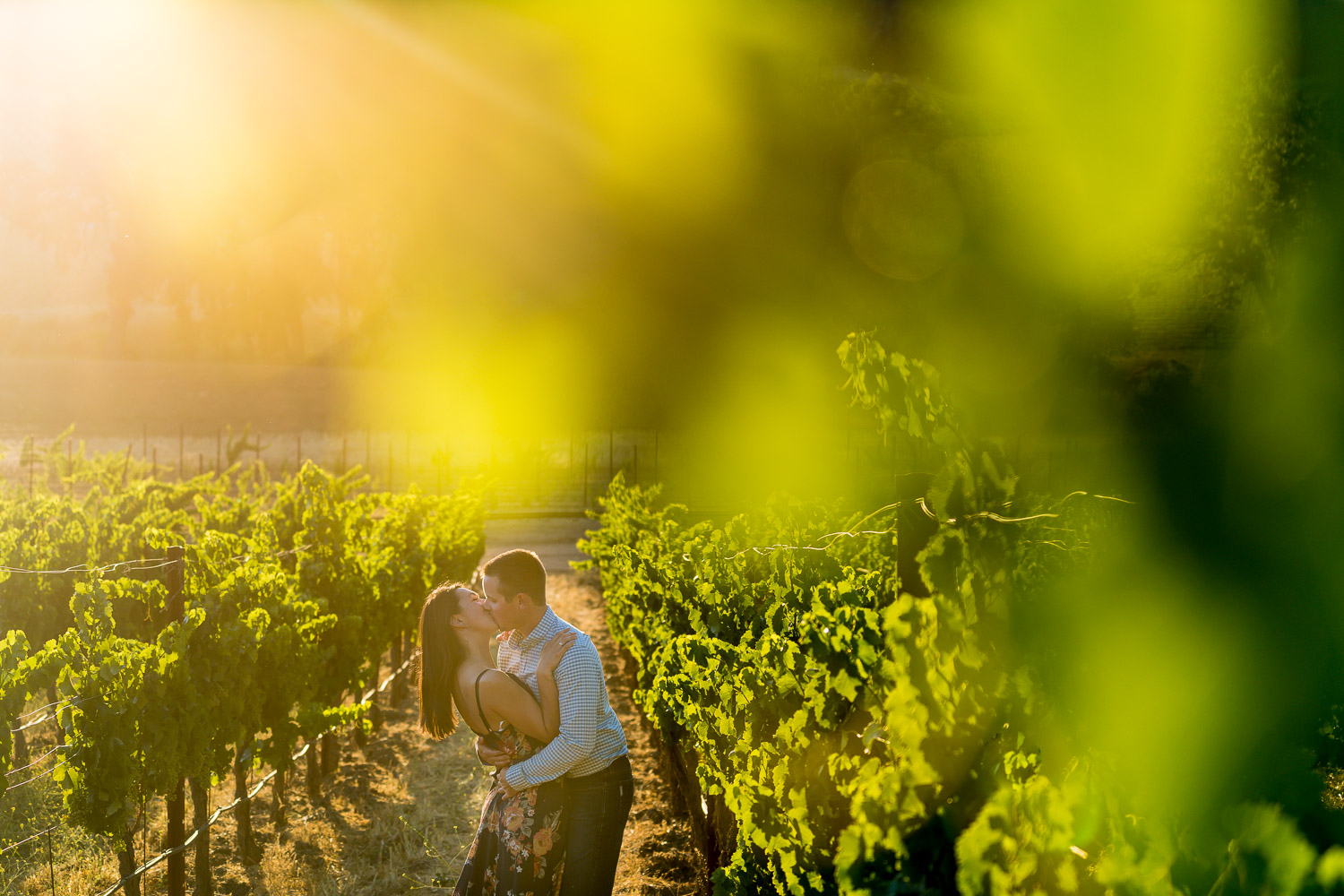 central coast winery engagement photography