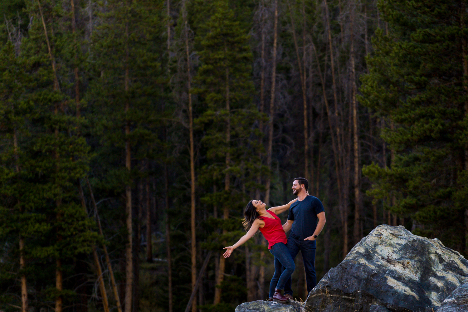 fall vail engagement photography