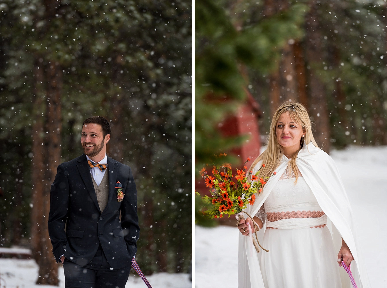 Sunshine Mountain Lodge Winter Wedding Ceremony