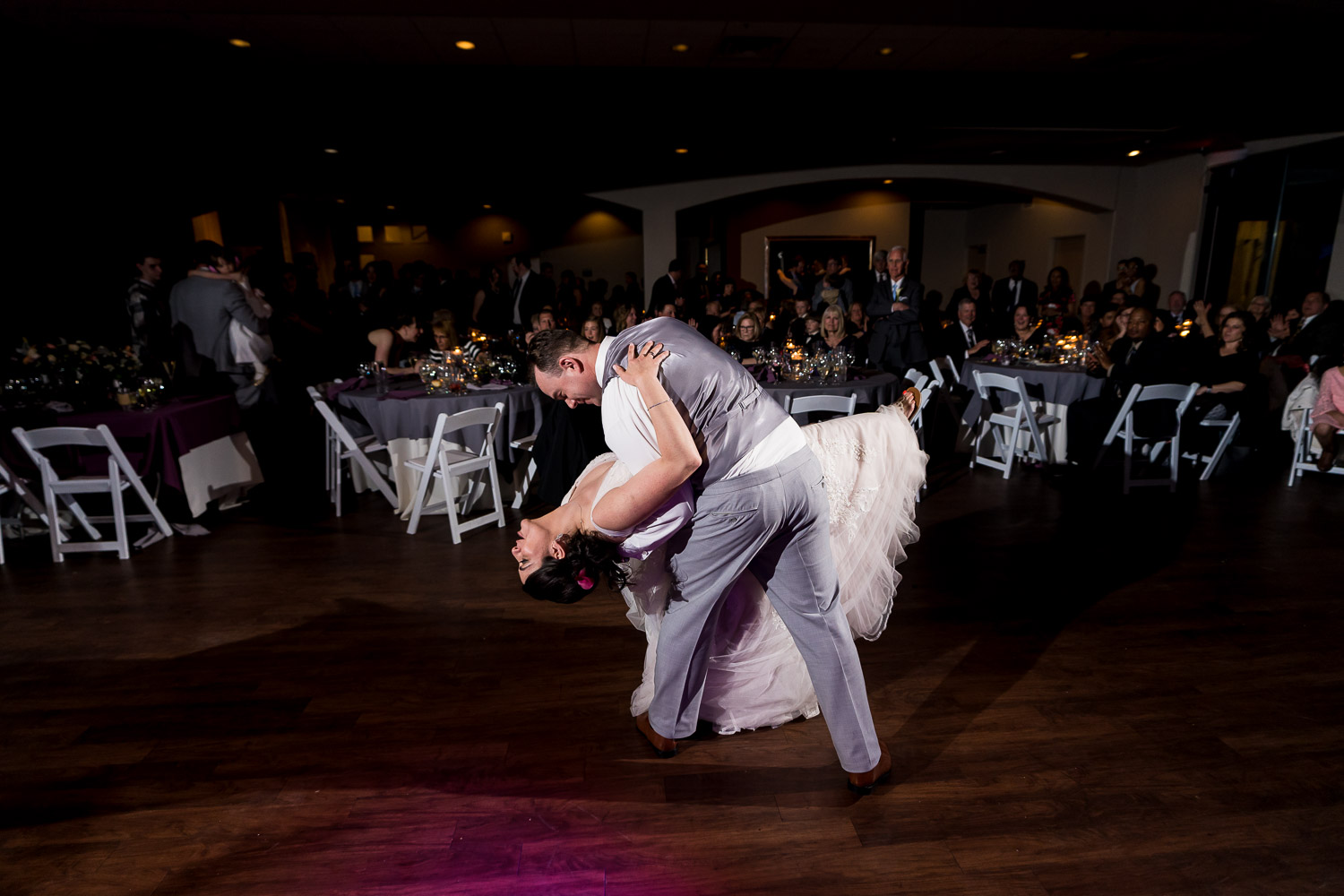 Golden Wedding Photography The Pines at Genesee Couple First Dance