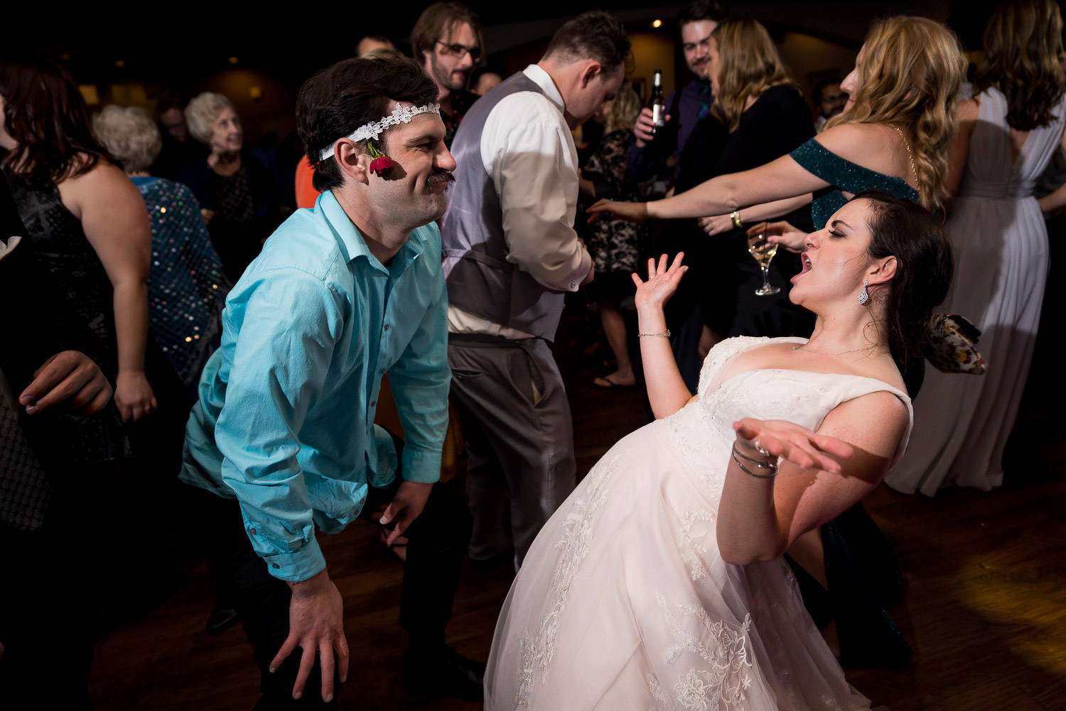 Golden Wedding Photography The Pines at Genesee Reception Dance Party