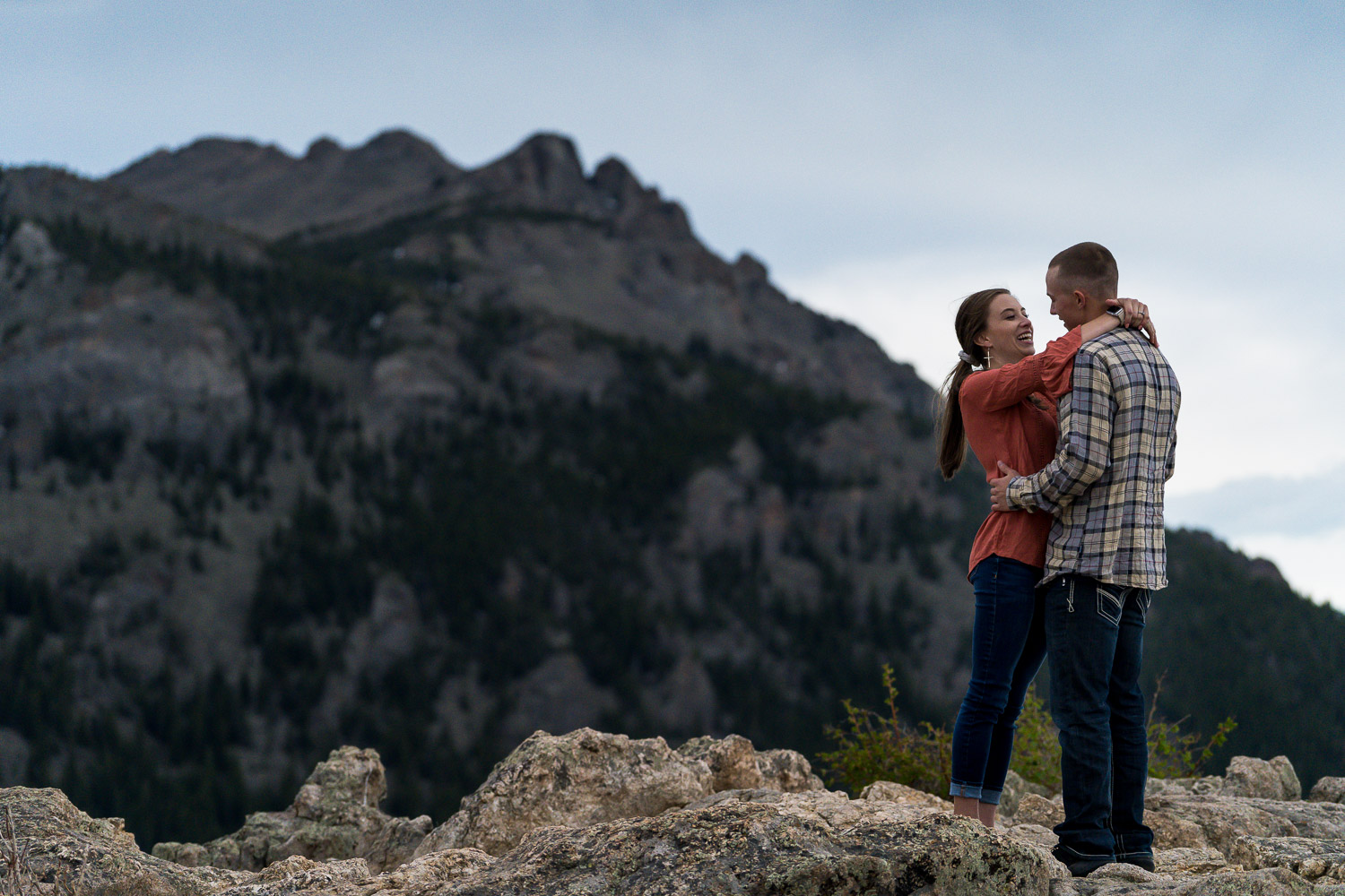 mountain engagement adventure session