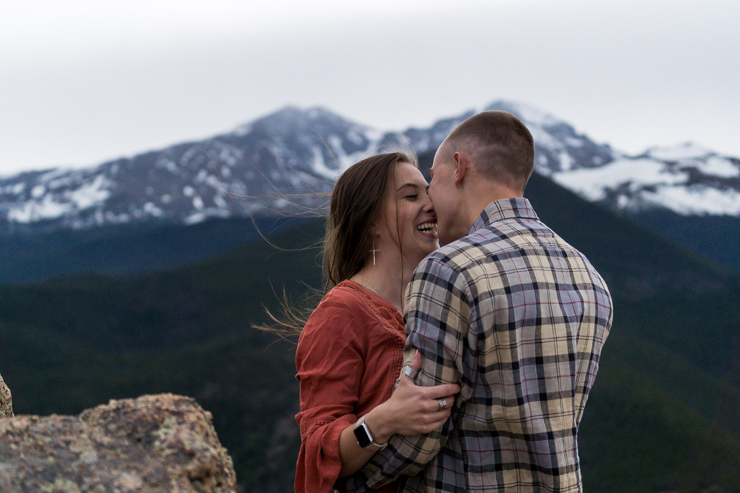 Adventurous Colorado Mountain Engagement Photos