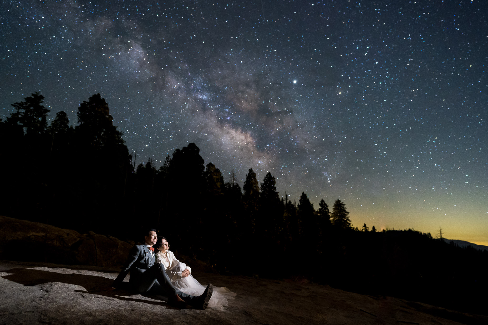 Sequoia Elopement Photos Milky way Stars