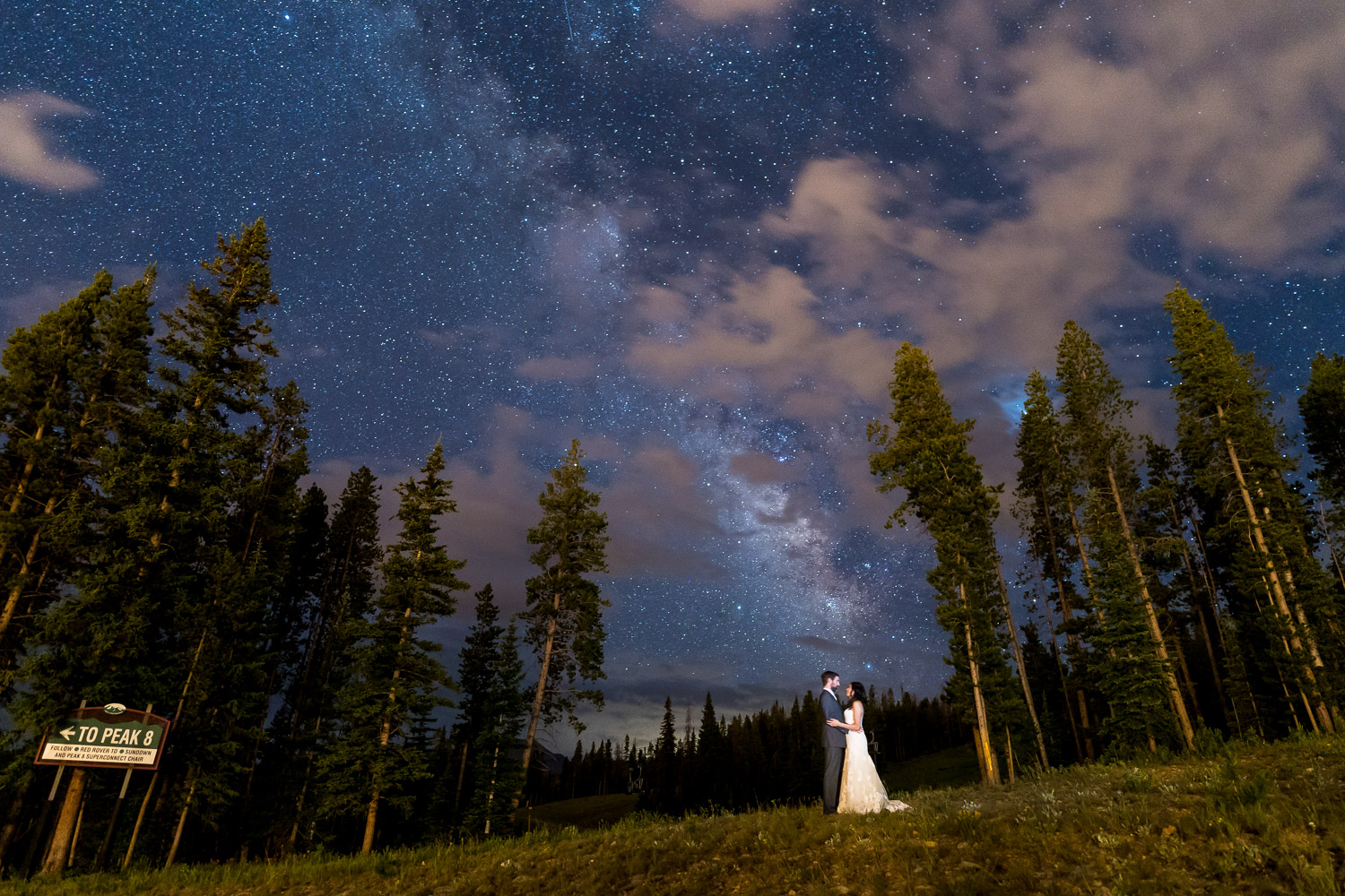 Ten Mile Station Wedding Breckenridge Photos Milky way Stars