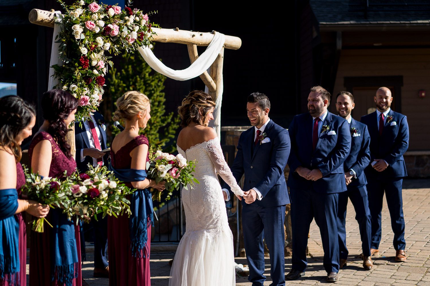 the sevens Breckenridge wedding ceremony