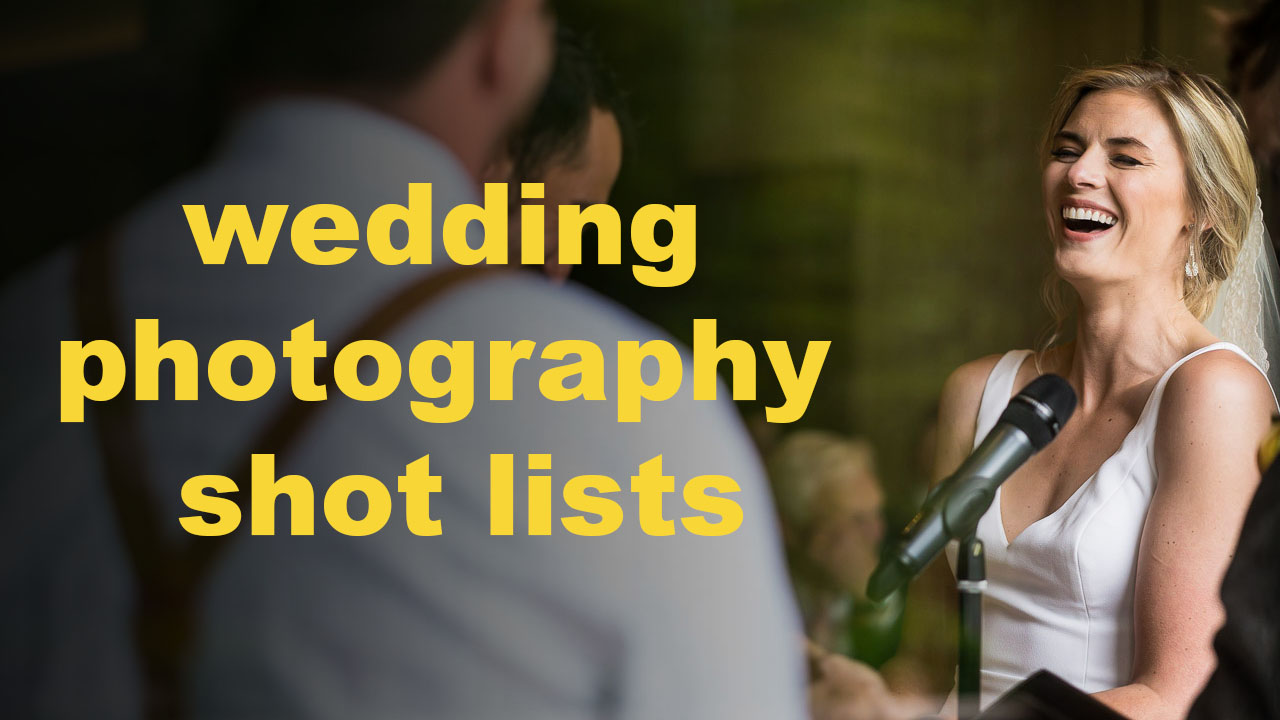 wedding photography shot list