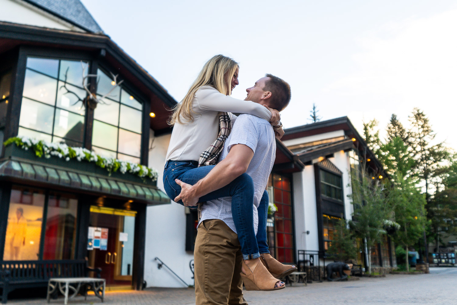 Downtown Vail engagement photography