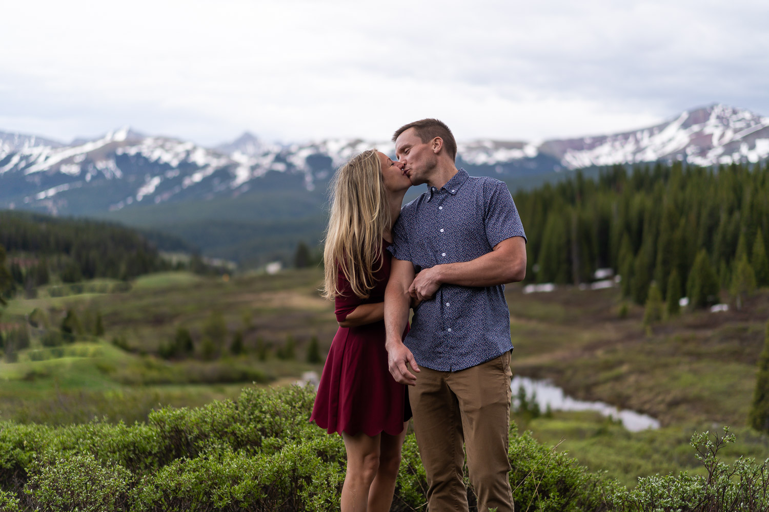 Vail mountain engagement photography
