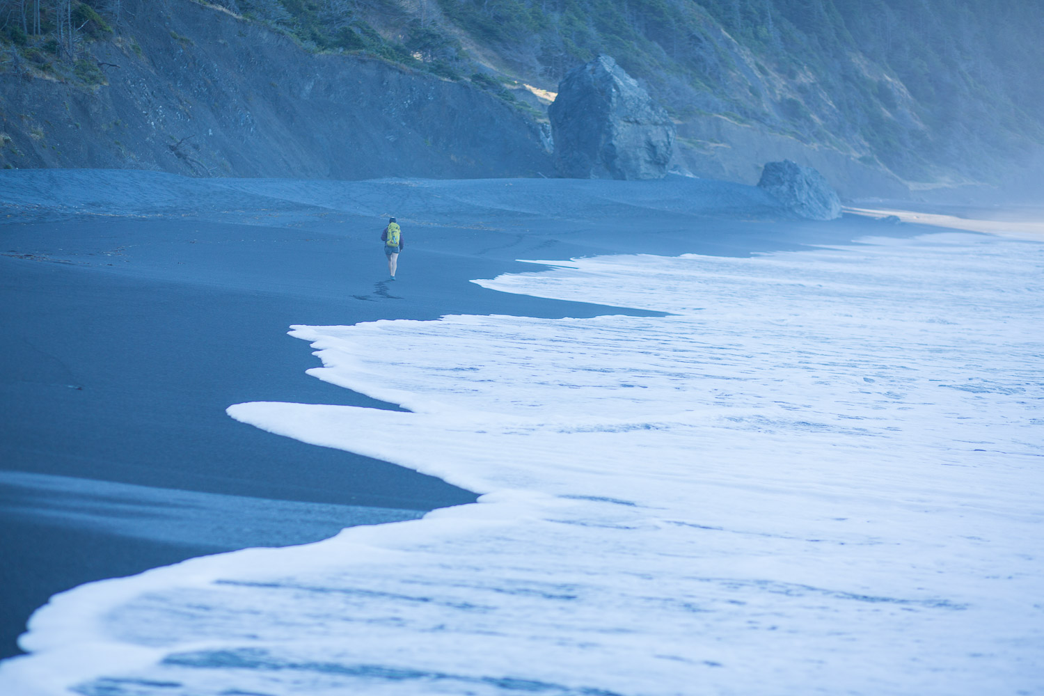 walking on a northern california beach 85mm sample image